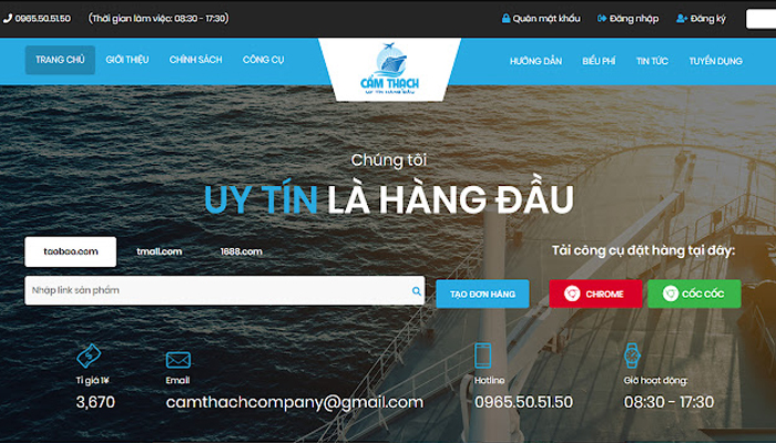 Trang web order hàng Trung Quốc giá rẻ - Camthachcompany.com