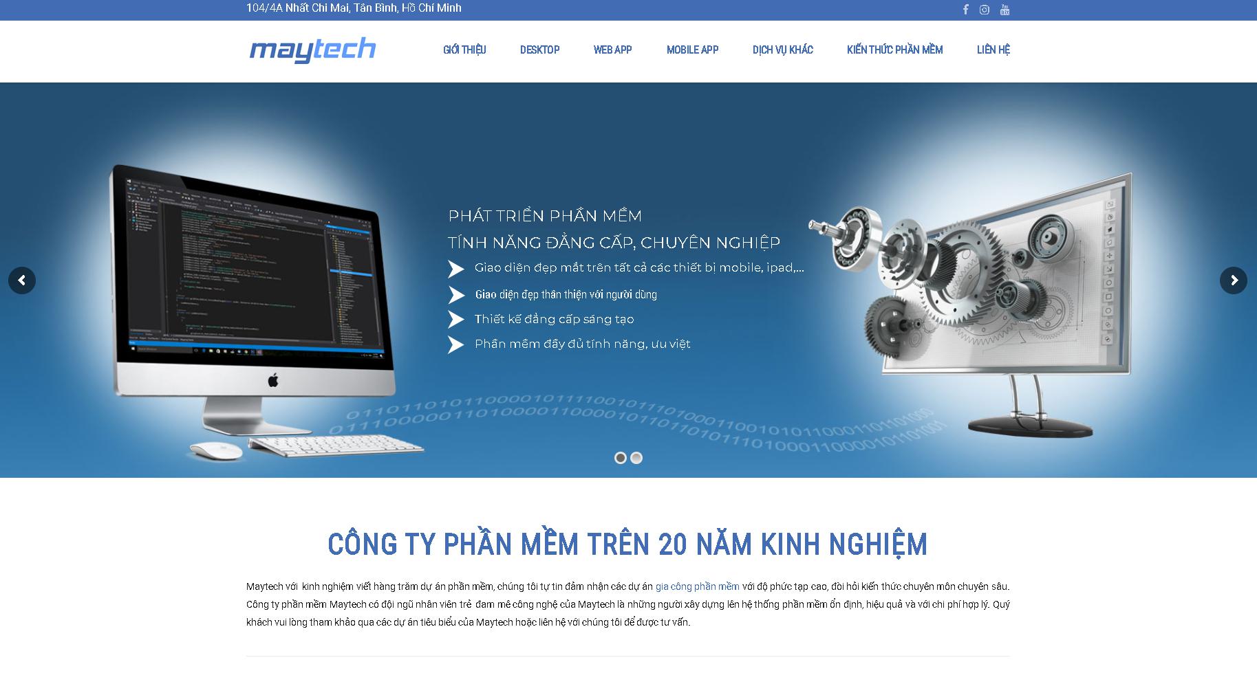 Công ty xây dựng website Maytech