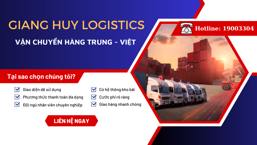 Giang Huy Logistics - Đơn vị vận chuyển hàng Trung Quốc - Việt Nam uy tín
