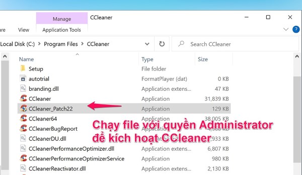 chạy patch crack ccleaner pro