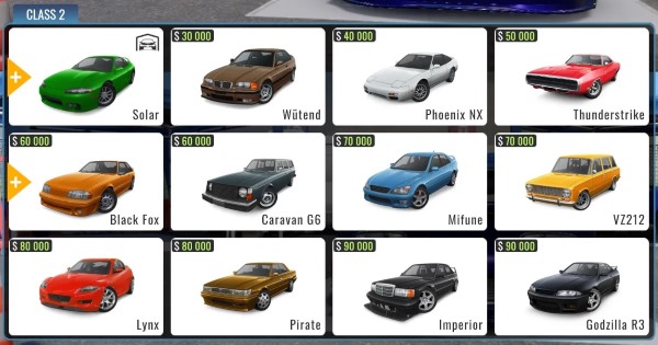 game carx drift racing 2 online full car list