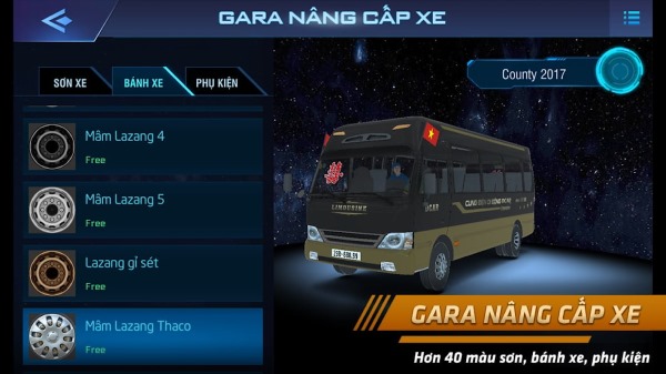 nâng cấp xe buýt trong garage