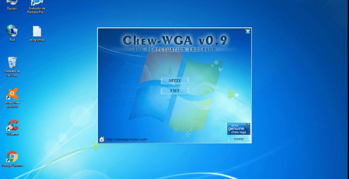 Download Chew Wga Hỗ Trợ Crack Win 7 v0.9 Mới Nhất